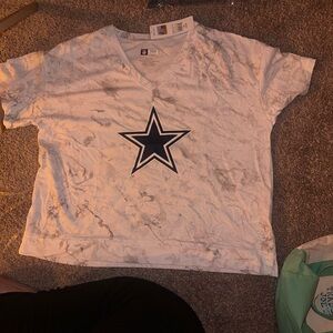 NFL Dallas Cowboys White and Blue Star Short Sleeve Tee